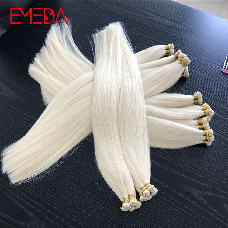 Intact cuticle one donor hand tied hair extensions manufacturers seamless hair YJ284